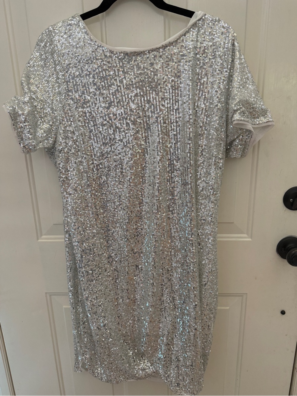 Jaded London Silver Sequin Mini Dress
